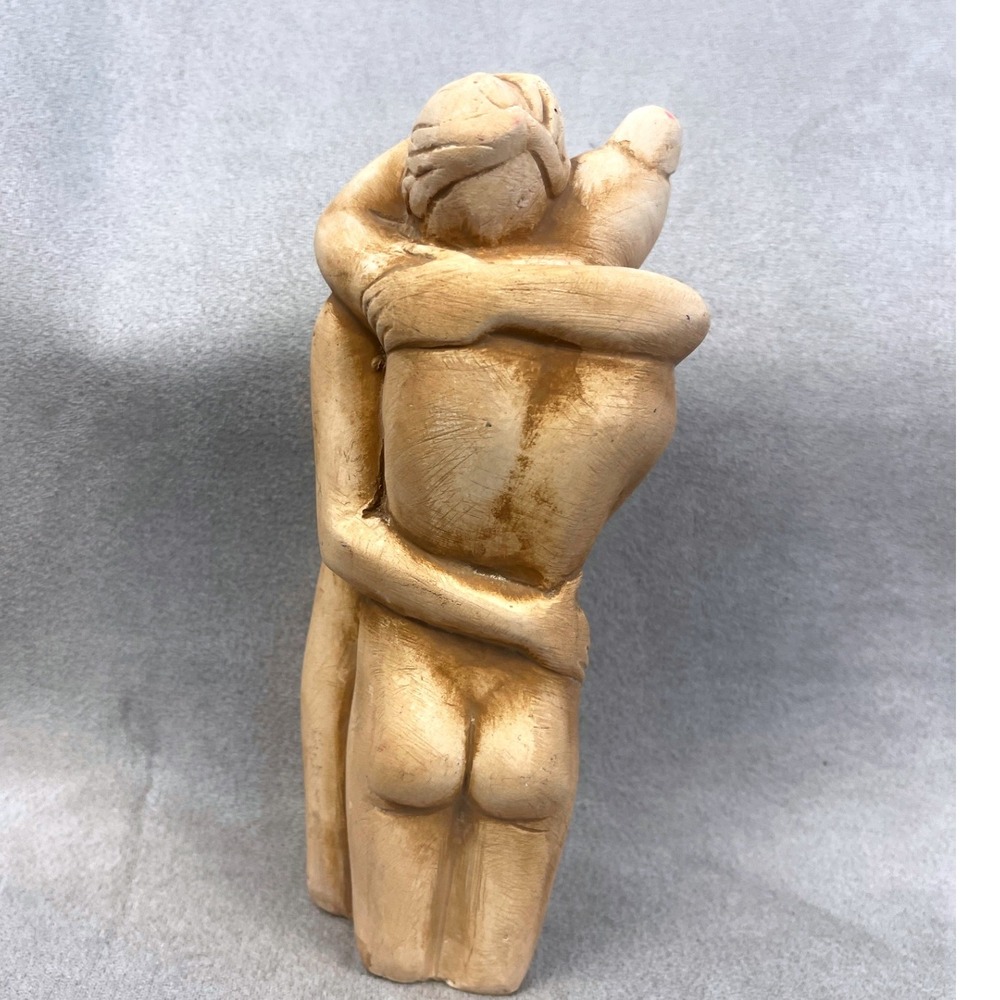 Lesbian Lovers Ceramic Sculpture Nude Women Embracing LGBTQ Sapphic Art 7"